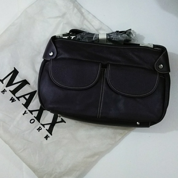 Maxx New York Purple Shoulder Bag  with Dust Bag - Picture 1 of 8